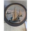 Image 2 : 9 currier and ives tins, 10"