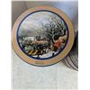 Image 3 : 9 currier and ives tins, 10"