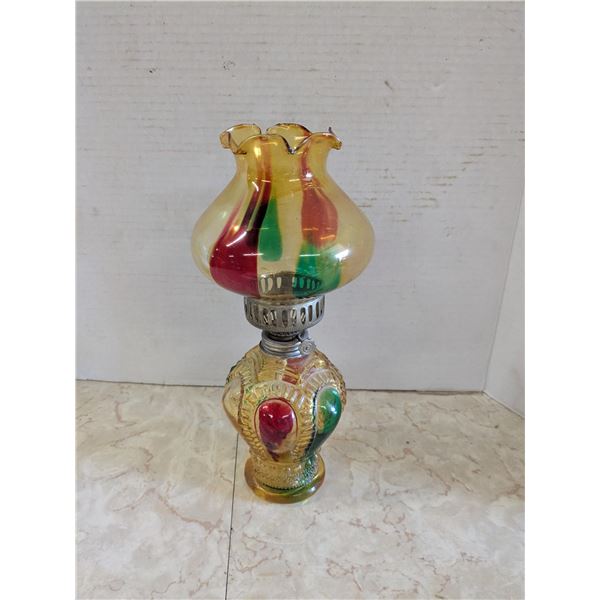 Colored glass kerosene lamp