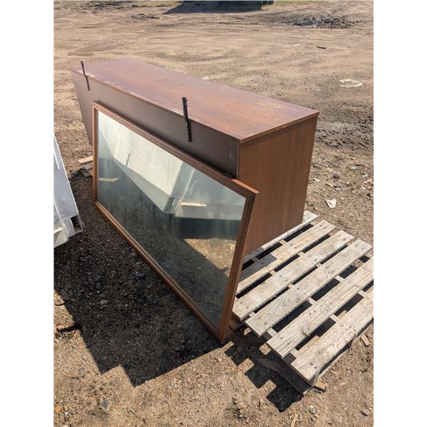 9 drawer dresser with back mirror, 72x18x30 dresser, 60x30" mirror