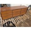 Image 2 : 9 drawer dresser with back mirror, 72x18x30 dresser, 60x30" mirror