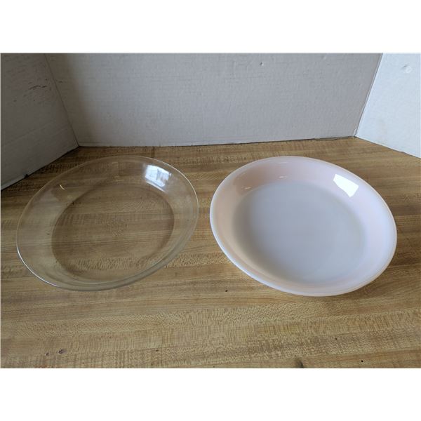 vintage fireking glass pie plates