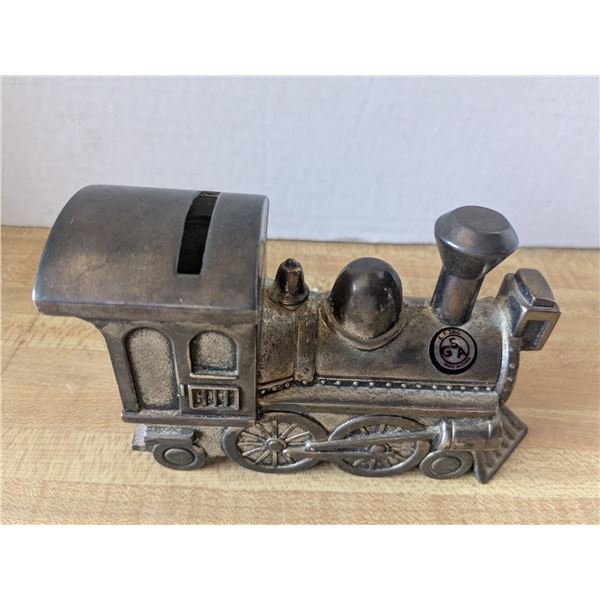 diecast train engine coin bank