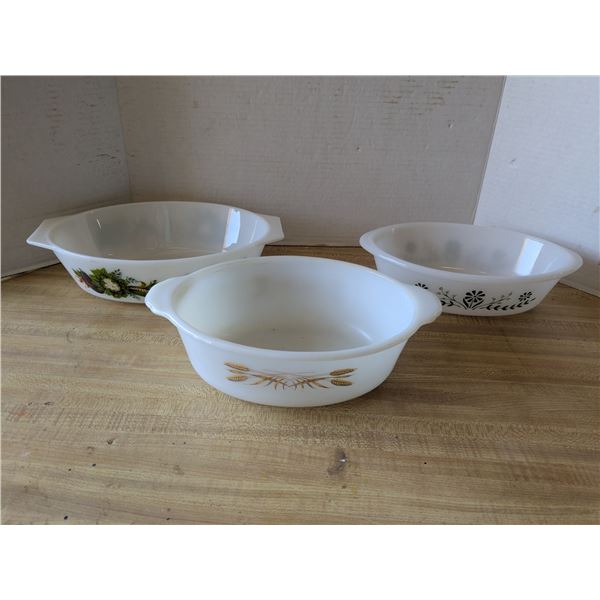Mixed brand glass casserole dishes