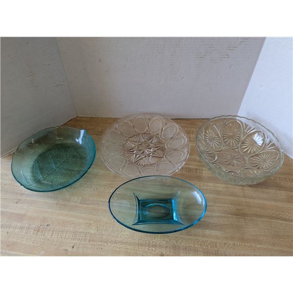 decorative galss serving dishes