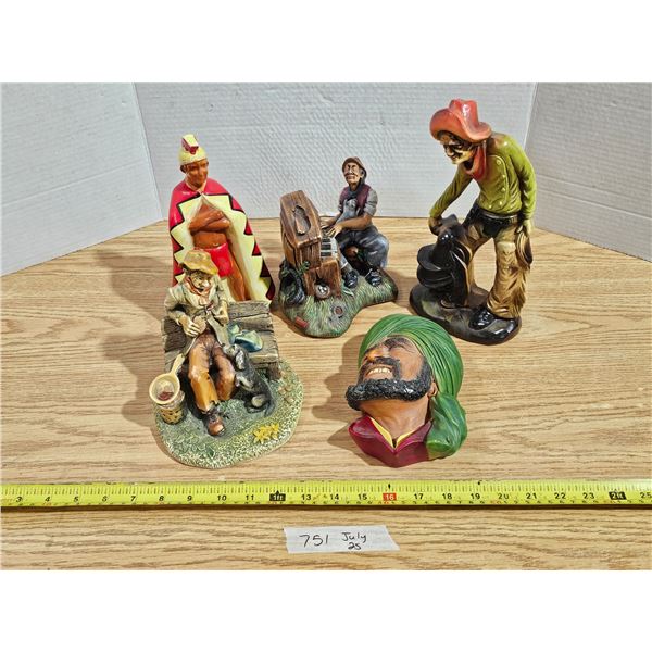 Vintage Chalkware etc. Character Lot