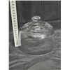 Image 5 : Heavy Vintage Glass Bowl w/ Metal Rim, Glass Cloche