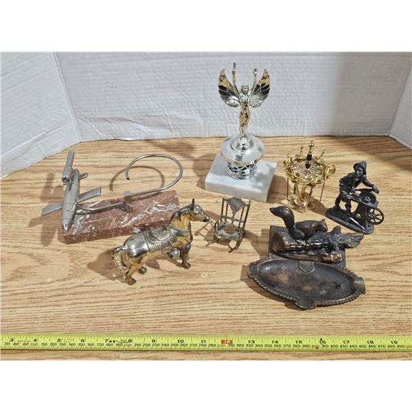 Vintage Mixed Metal Knick-Knacks Lot