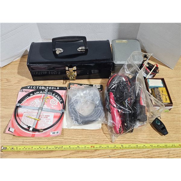 Mixed Utility Tool Lot inc. Black Toolbox