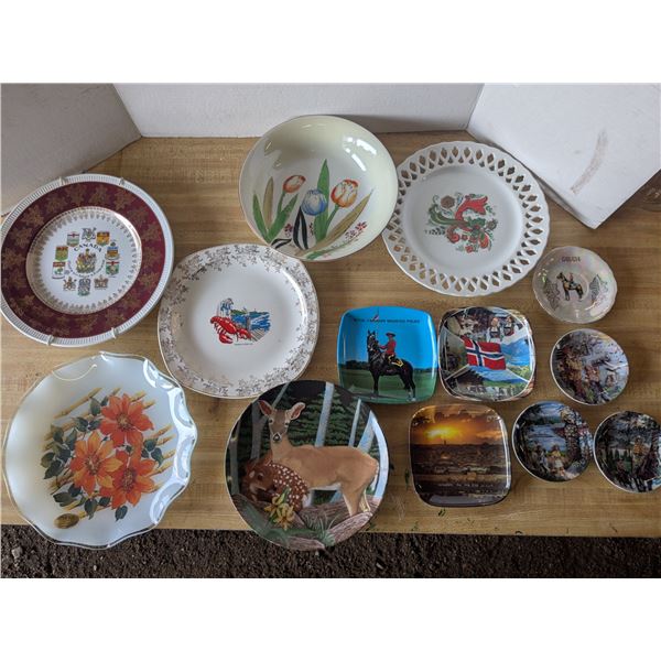 Decorative plates and bowl