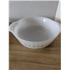 Image 2 : 2 vintage fireking glass pie plates with one lid