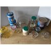 Image 1 : vintage jars, tins etc. with vintage glass juicer