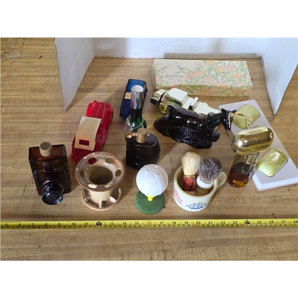 Lot of various shaving items, cologne and after shave