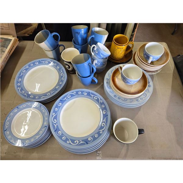 Lot of various dishes and cups
