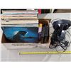 Image 1 : Vinyl records, vhs tapes and head set- untested