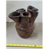 Image 3 : Multi slot pottery vase- 9"H