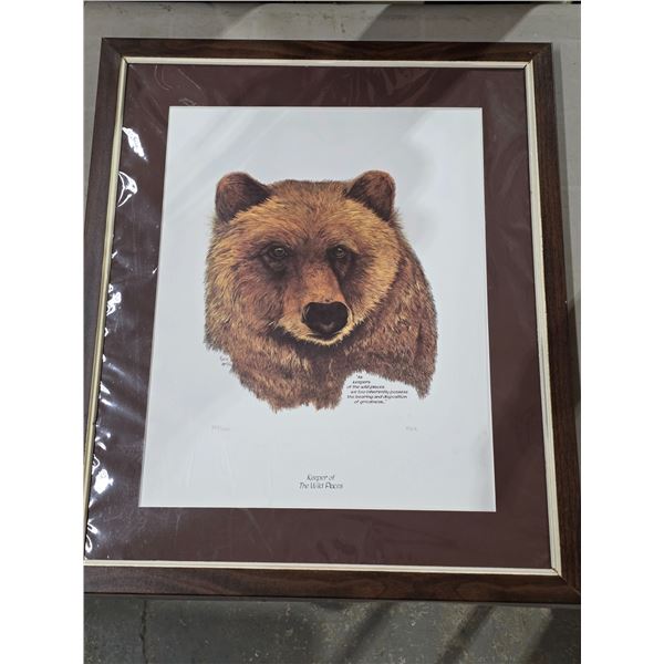 Keeper of the wild place- 385/1000 print picture in a frame