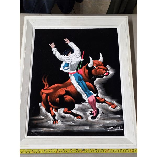 Painted picture in a frame- 19" by 23"