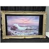 Image 1 : Picture in a frame damaged glass and loose frame- 36' by 24" and spare frame