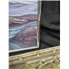 Image 3 : Picture in a frame damaged glass and loose frame- 36' by 24" and spare frame