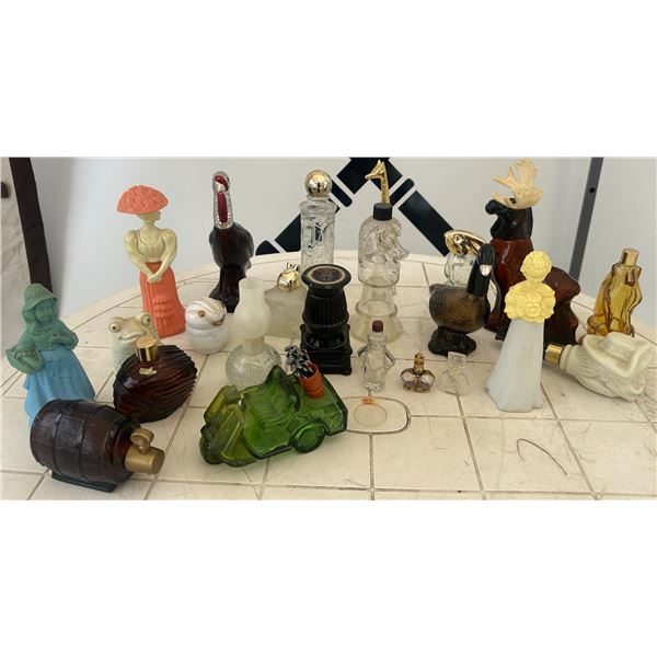 Decorative Glass and Ceramic Aftershave/Perfume Bottles