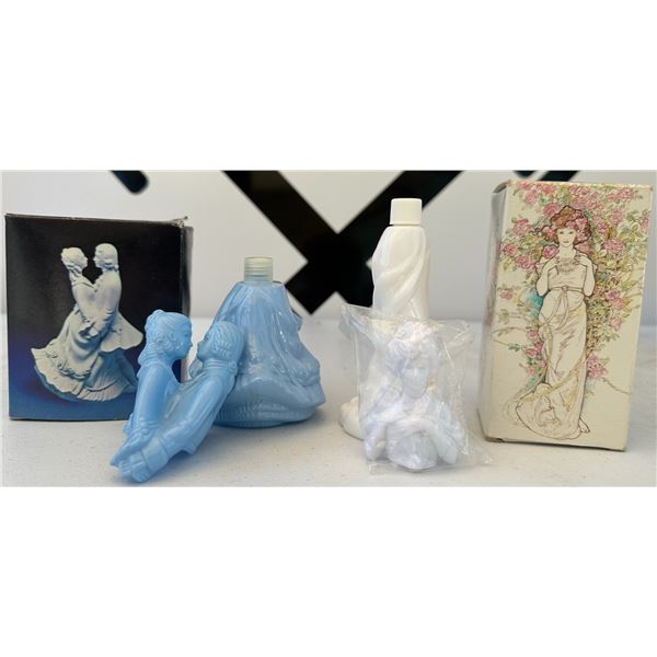 Avon Wedding Waltz and Macon Sarah Decanter Cologne Bottles with Boxes