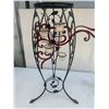 Image 1 : Black Metal Tealight Candle Holder With Six Glass Votives