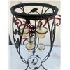 Image 2 : Black Metal Tealight Candle Holder With Six Glass Votives