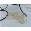Image 5 : Black Metal Tealight Candle Holder With Six Glass Votives