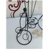 Image 6 : Black Metal Tealight Candle Holder With Six Glass Votives