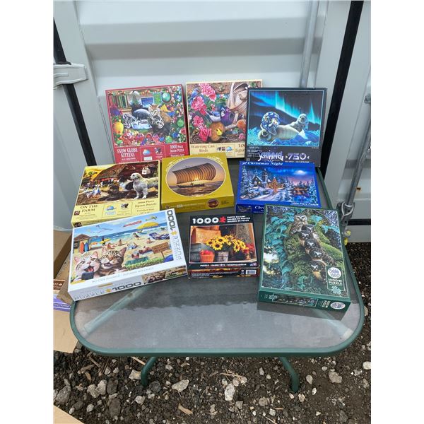Jigsaw Puzzle Lot: Puzzles with 1000, 750, and 650 Pieces. Various Brands