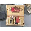 Image 10 : Lot: Clown Figurines, Westclox Clock, Makeup, Native Motifs
