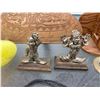 Image 2 : Lot: Clown Figurines, Westclox Clock, Makeup, Native Motifs