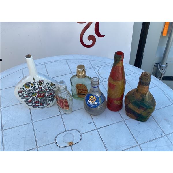 Six Decorative and Vintage Bottles