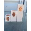 Image 3 : Craftlite Trio Ceramic Candle Holders with Copper Inlays