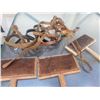Image 1 : Leather Dog Leash and Set of Three Wool Carding Brushes