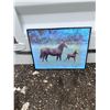 Image 2 : Framed Horse and Foal Print 16x20 Mylar Assorted