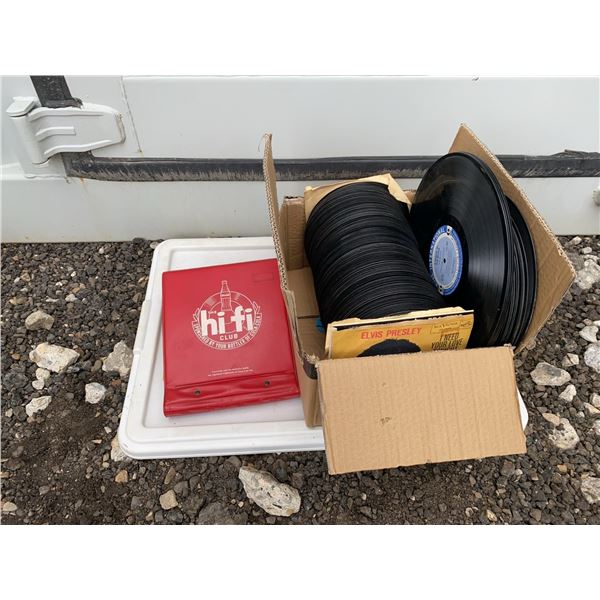 Vinyl Records, Hi-Fi Club Binder, Elvis Presley Singles