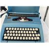Image 2 : Smith-Corona Blue Courier Manual Typewriter with Case