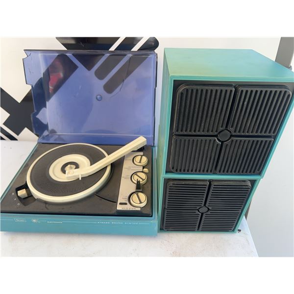 Sears Solid State Stereo Sound System Turntable with Speakers