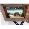 Image 10 : Woodward Sewing Machine with Table and Kenmore Accessories, 30" Tall