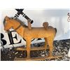 Image 1 : Handmade Wooden Rocking Horse with Mane and Tail