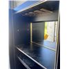 Image 5 : Black Glass Display Cabinet Trio, 71” Tall, Mirrored Accents