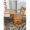 Image 1 : Wooden School Desk With Attached Chair And Storage Drawer
