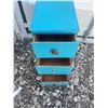 Image 2 : Blue Wooden Three-Drawer Chest, 13" x 16" x 30"