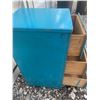 Image 3 : Blue Wooden Three-Drawer Chest, 13" x 16" x 30"