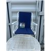 Image 2 : Spring Tension Folding Chair With Steel Frame and Polyester Seat