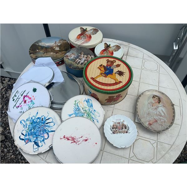 Decorative Tins and Collector Plates, Including Bradford Exchange Princess Diana