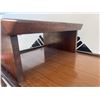 Image 3 : Mid-Century Two-Tier Wooden Side Table, 28” x 23” x 18”