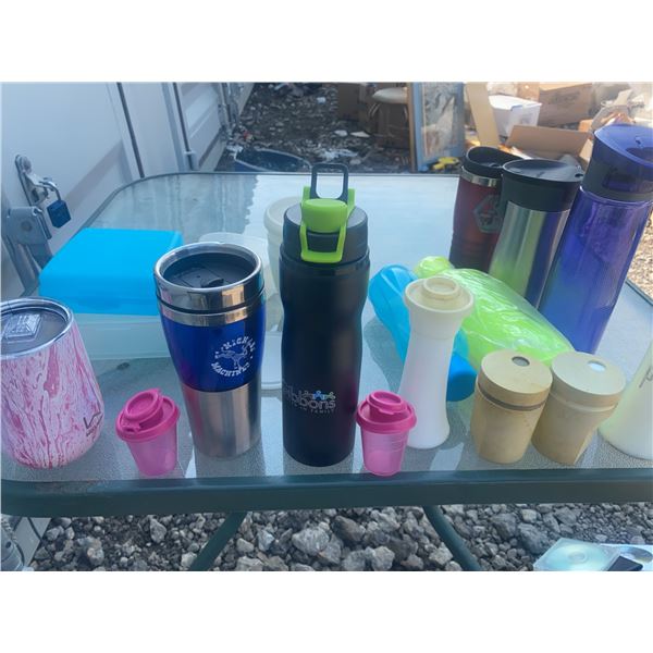 Drinkware, Food Containers, and Salt & Pepper Shakers Lot